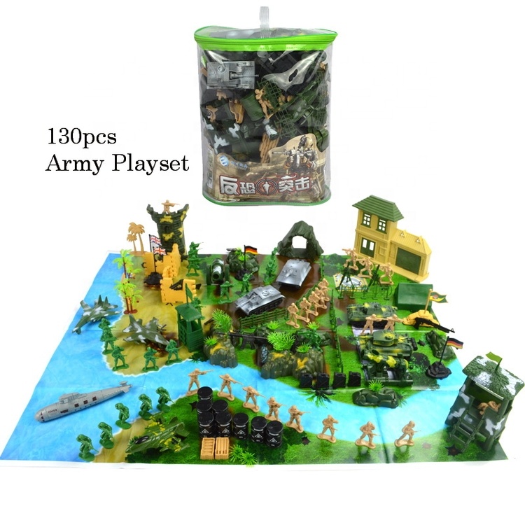Оптовая продажа, 130 шт., военные игрушки, экшн-фигурки, мини-игрушки, армейский мужской игровой набор