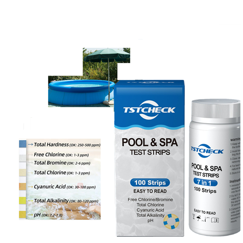 Water treatment 4in1 Swimming Pool Test Strips 4-way Pool and Spa fast test kits