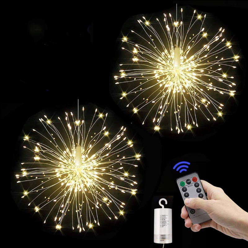 Led DIY батарея 120 светодиодов 8 Функция 3D декор медный провод свет фейерверк