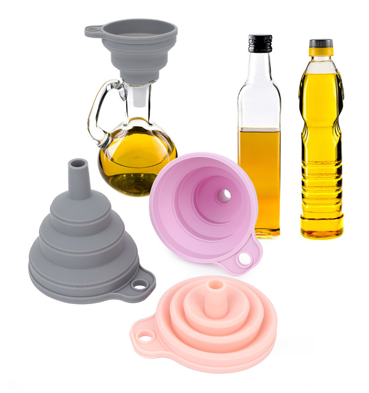 Collapsible Funnel Hot New Product Household Edible Oil Food Grade Silicone Utensils Kitchen Cooking Tool Set Silicone Rubber