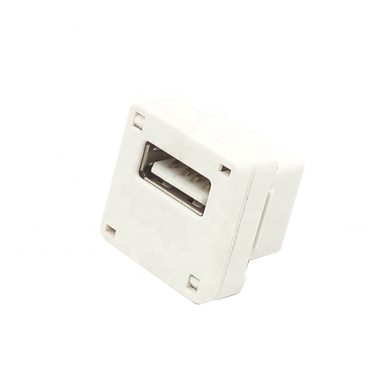 Новый бренд USB2.0 Женский разъем цифровой встроенный соединитель короткий USB Keystone Jack