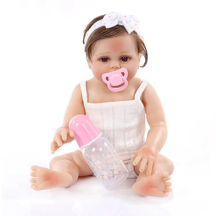 NPK 48CM newborn bebe realistic reborn full body soft sIlicone lifelike cuddly baby Anatomically Correct bath toy