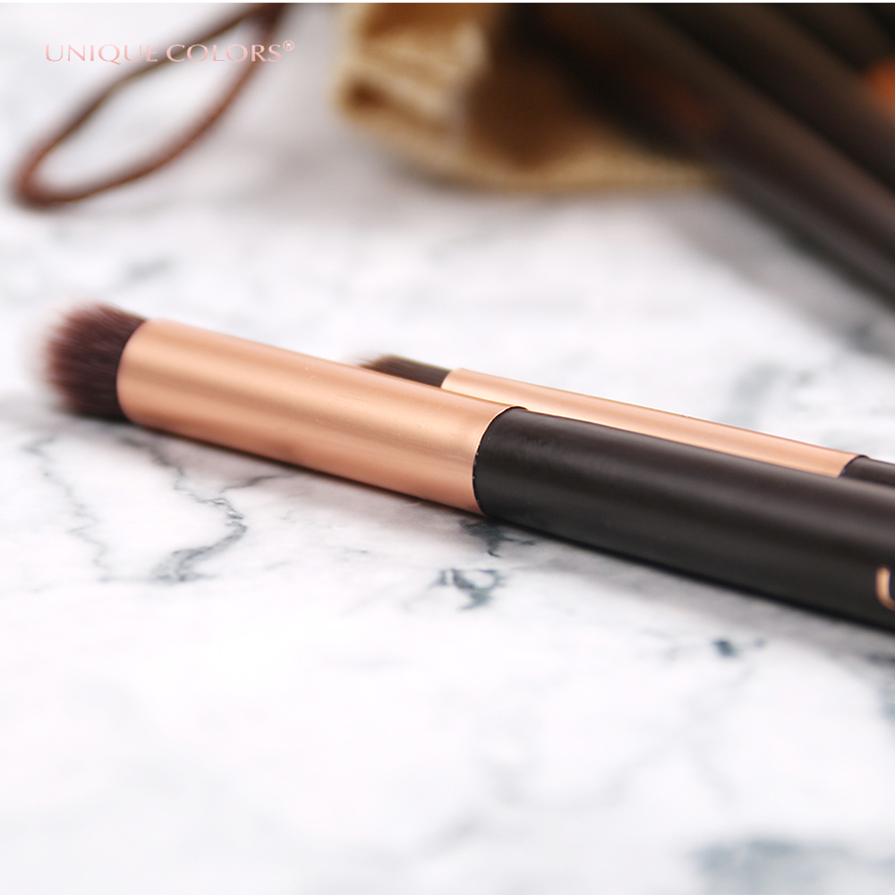 9pcs Professional Makeup Brush Set Kit Leather Bag Cosmetics Brush Sets