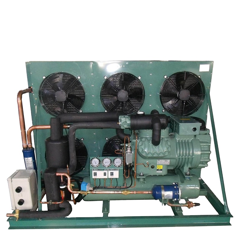 Bitzer semi-hermetic two stage compressor chicken air blast freezer condensing unit