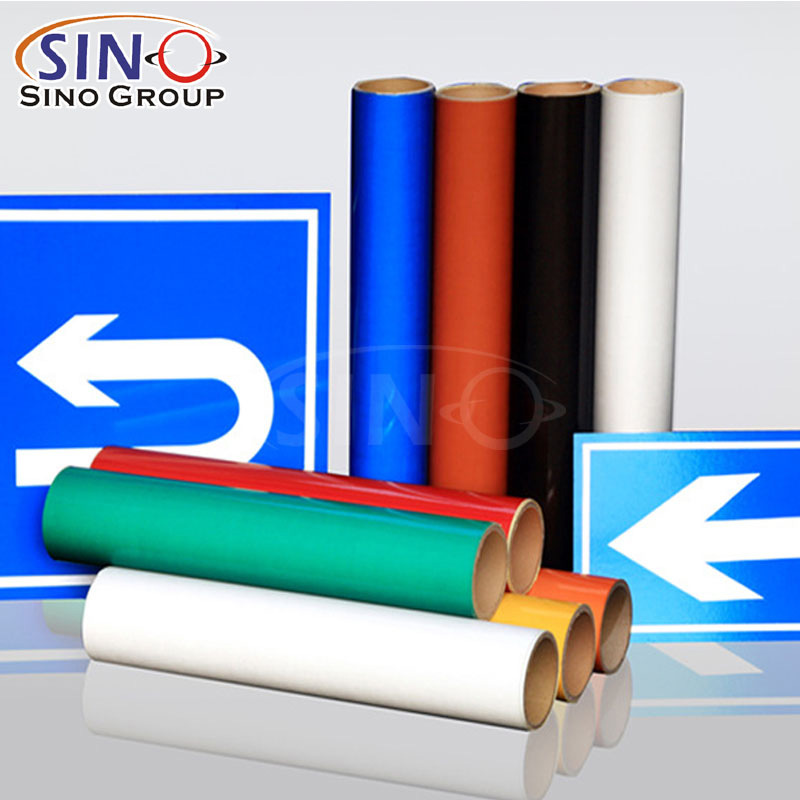SINO Reflective Sheeting Film Stickers Transparent for Road Sign Vinyl 1.22x45.7m Logo / Badge Clear