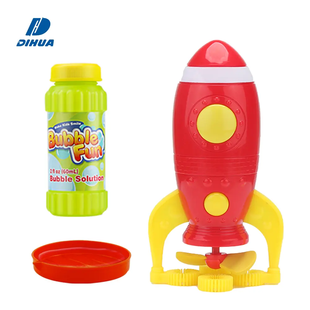 Outdoor Game Bubble Rocket with 2 oz Bubble Solution Included Electric Blower Bubble Maker Toy for kids