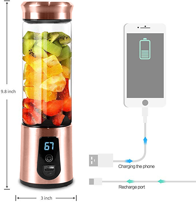 Портативный USB персональный блендер соковыжималка чашка для смузи мини путешествия блендер