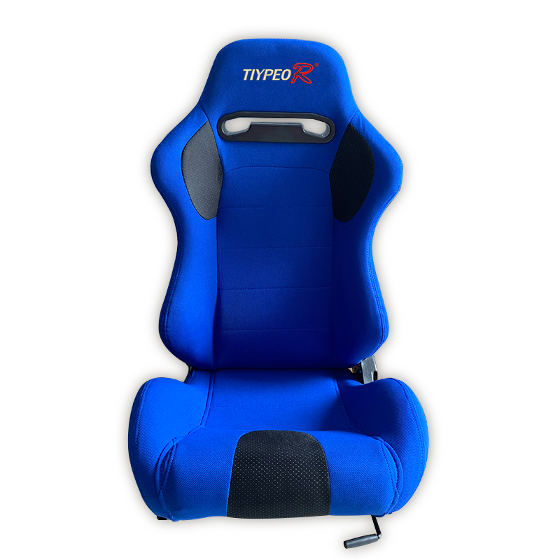 Car racing seats adjustable blue cloth fabric recline bucket sport seats universal