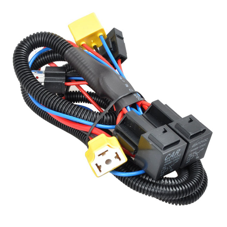 12V 40A/80A LED Headlight Wiring Harness Kit Headlamp Relay Ceramic Socket Head Lights 9003 H6054 H5054