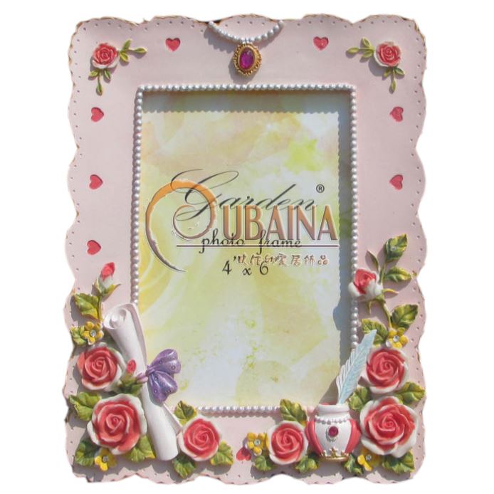 European Style Desktop Decor Stand Resin Luxury Photo Frame