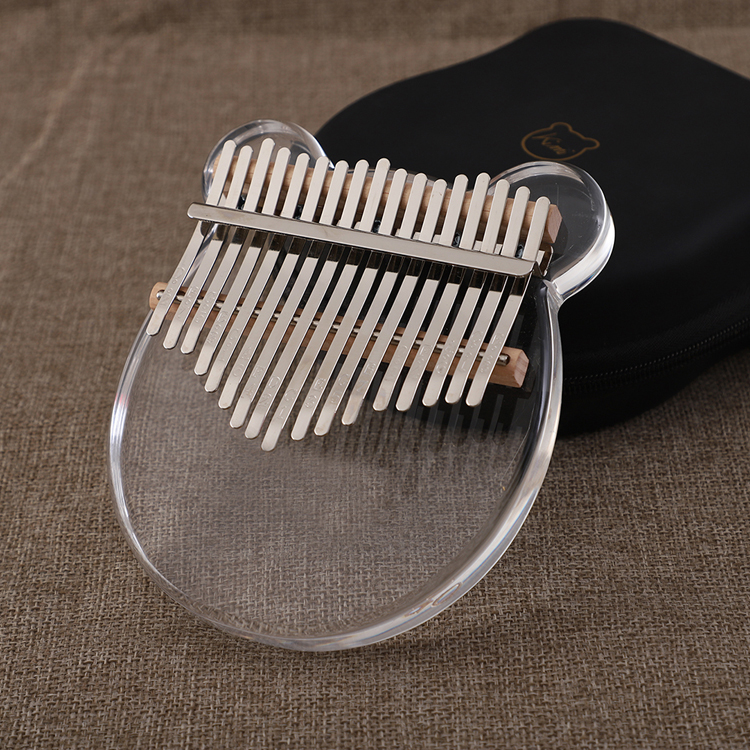 Custom Design Transparent Kalimba Wholesale 17 keys Kalimba Crystal Thumb Piano Finger Piano
