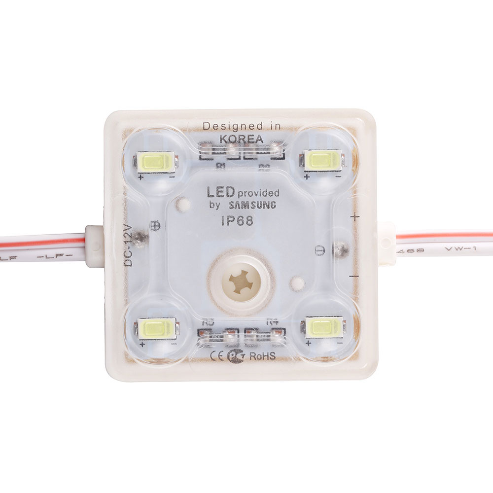 Samsung Square, 4led 2835smd IP65 на открытом воздухе 12V высокой яркости светодиодные модули для рекламных целей светильники Декоративное освещение