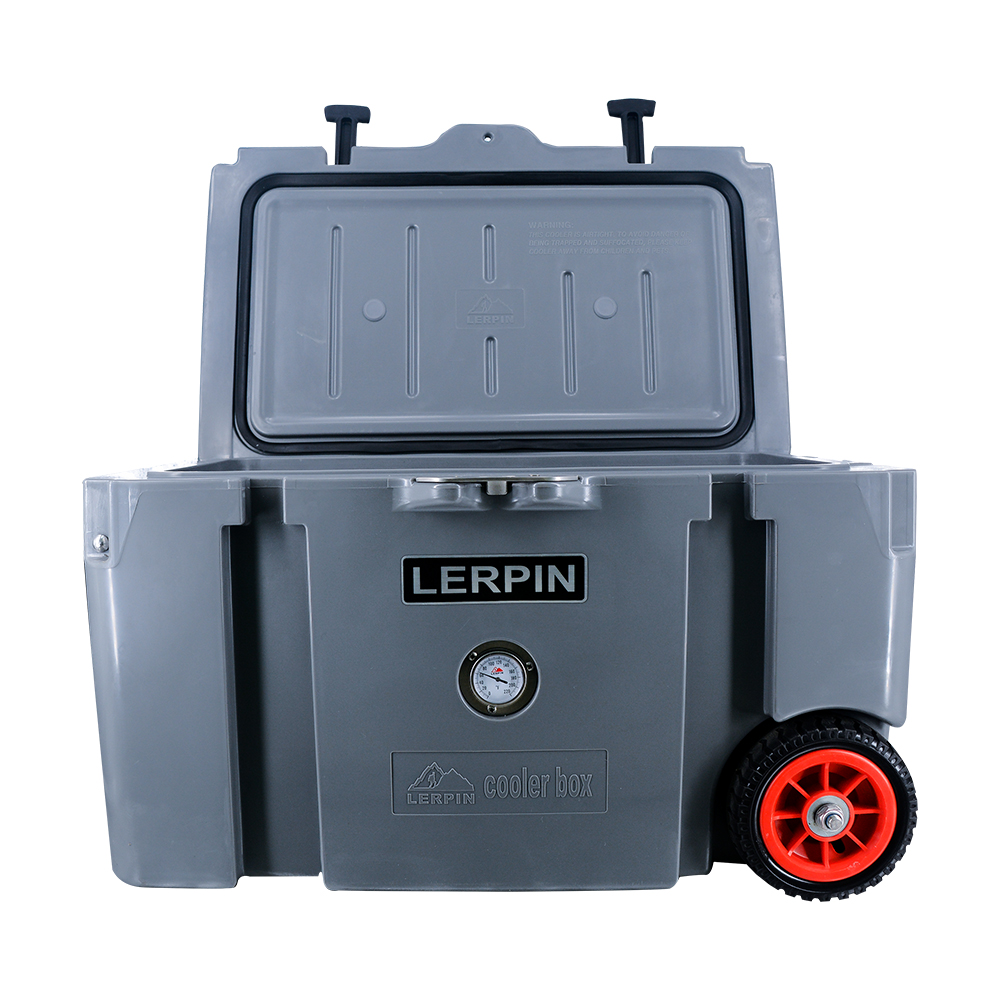 LERIPN-70QT hard waterproof plastic eco friendly ebay amazon top seller insulated boxes ice food cooler box,cooler with wheels