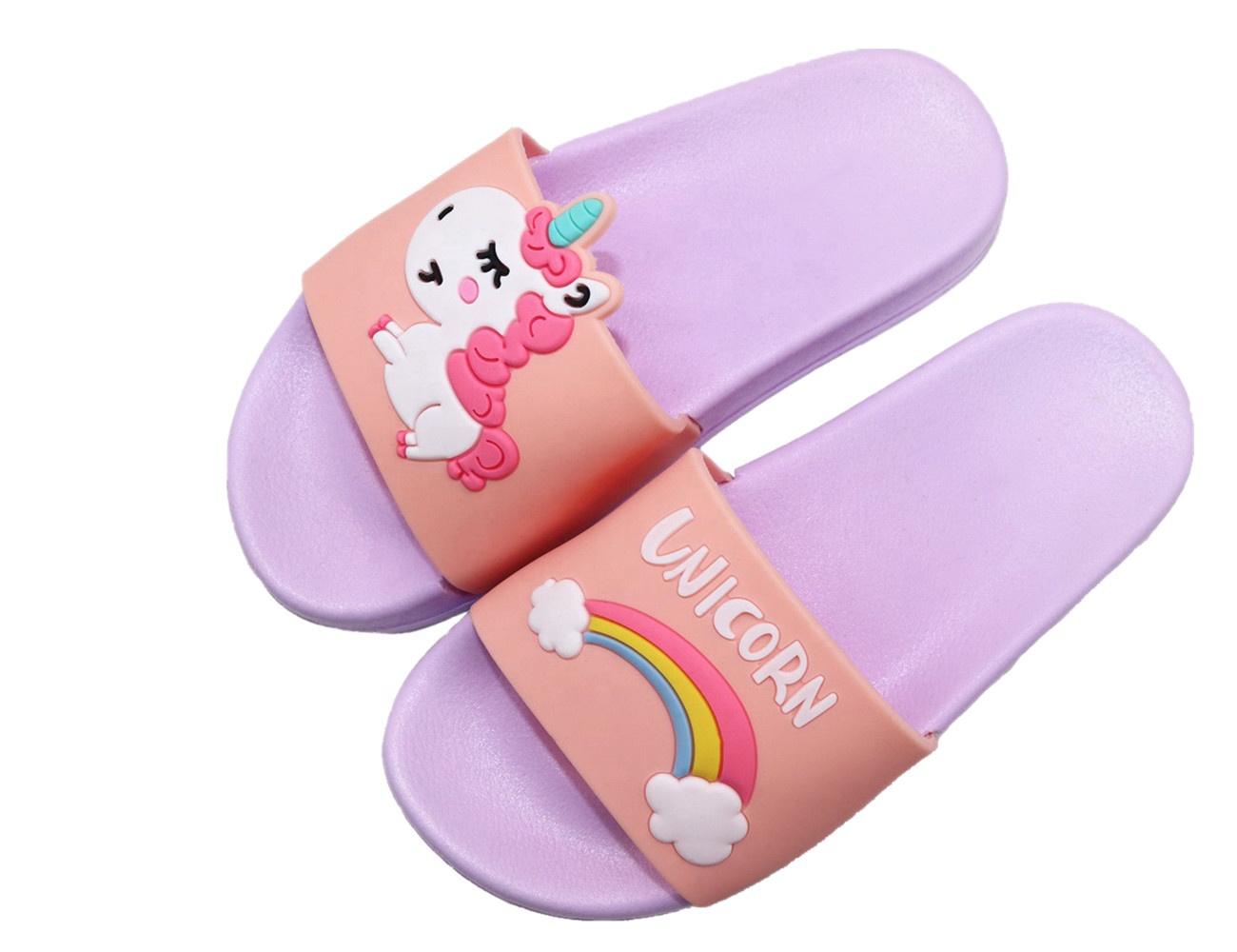 Hot Sale Wholesale Soft Kids Cartoon Slide Sandals, Non-Slip Summer Beach Outdoor Indoor Sandals Boys Girls Shower Pool Slippers