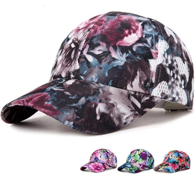 Торговля обеспечение Snapback женщин дешевые бейсболки Европейский цветочный узор сублимации бейсболки