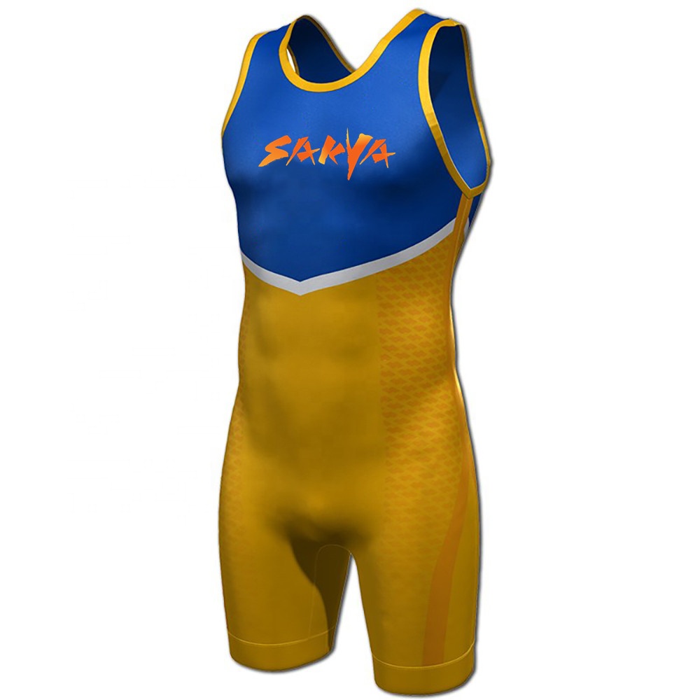 Customized High Quality Sublimated Weightlifting Singlets Wrestling Wear Wrestling Singlets For Men