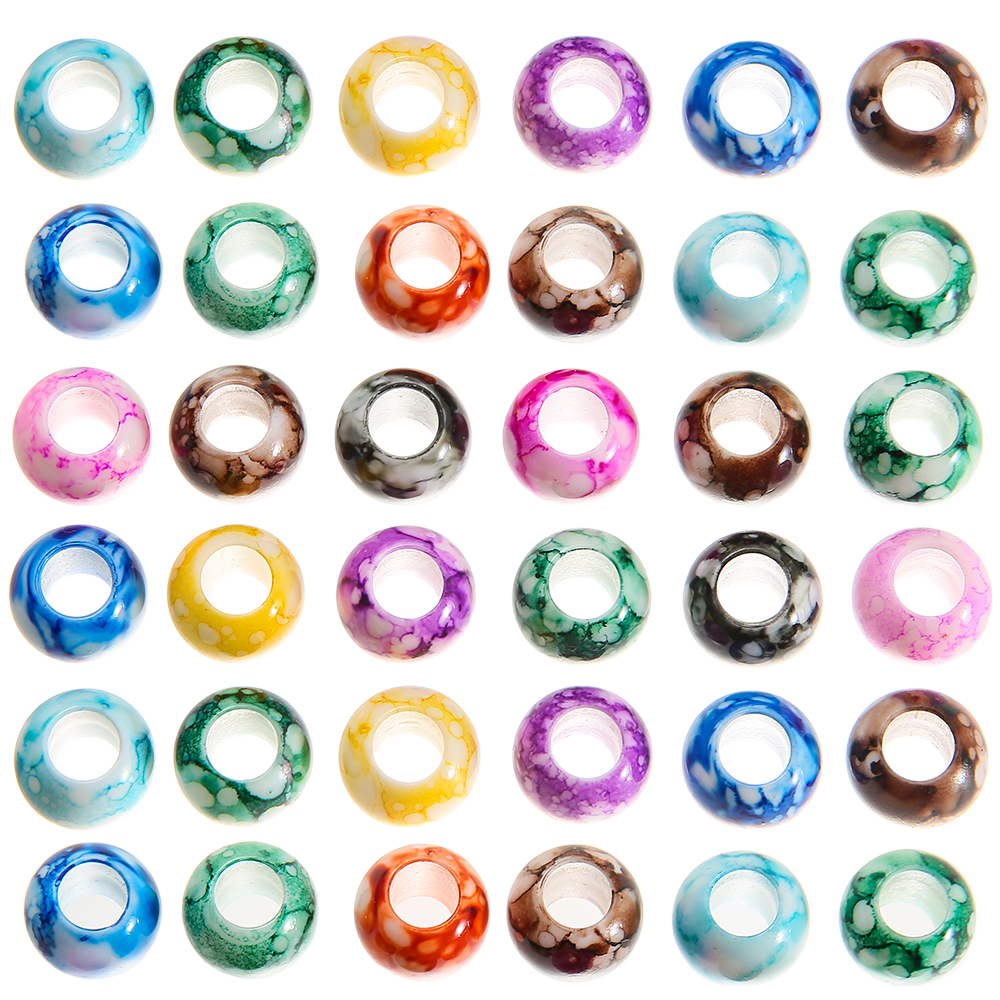 50pcs/bag 12mm Acrylic Beads Round Dyed Mixed Color for Jewelry Making Bracelet Necklace DIY Crafts Decor Accessories