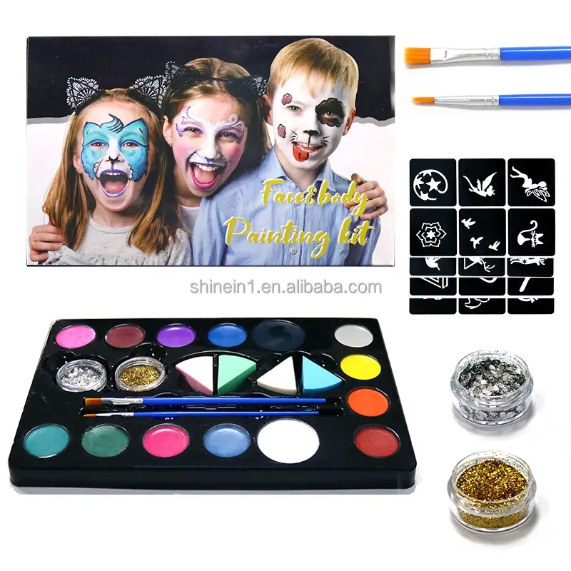 Amazon Best Sell Water Based Body Painting Non-Toxic Makeup Face Paints Washable Face Body Paint for Kids Halloween Festival