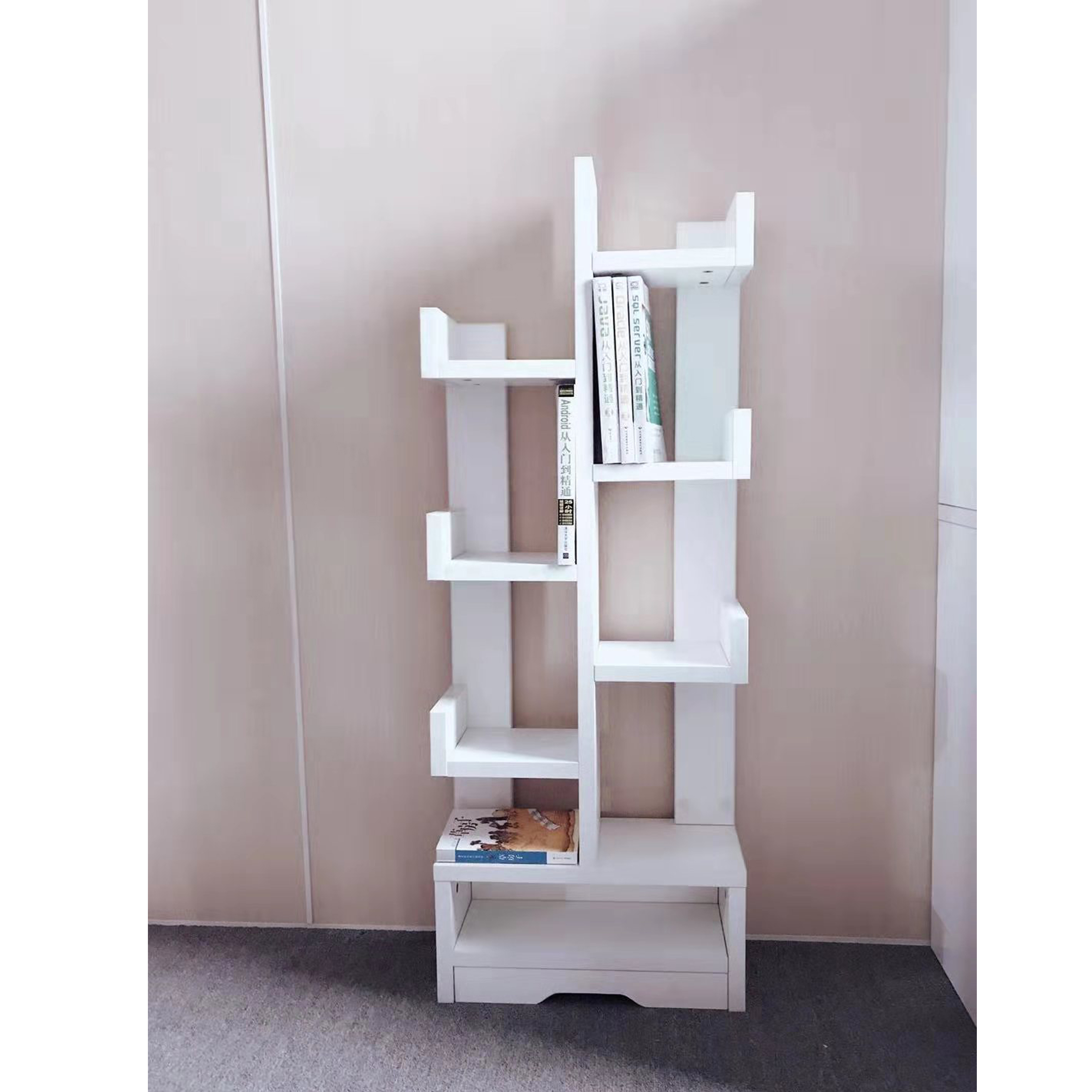 Latest modern wooden bookcase for living room