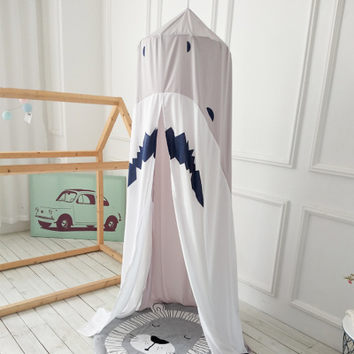 Tent for Kids Natural Cotton Canvas Teepee Play Tent Toys for Girls/Boys Single open shark tent dropshipping