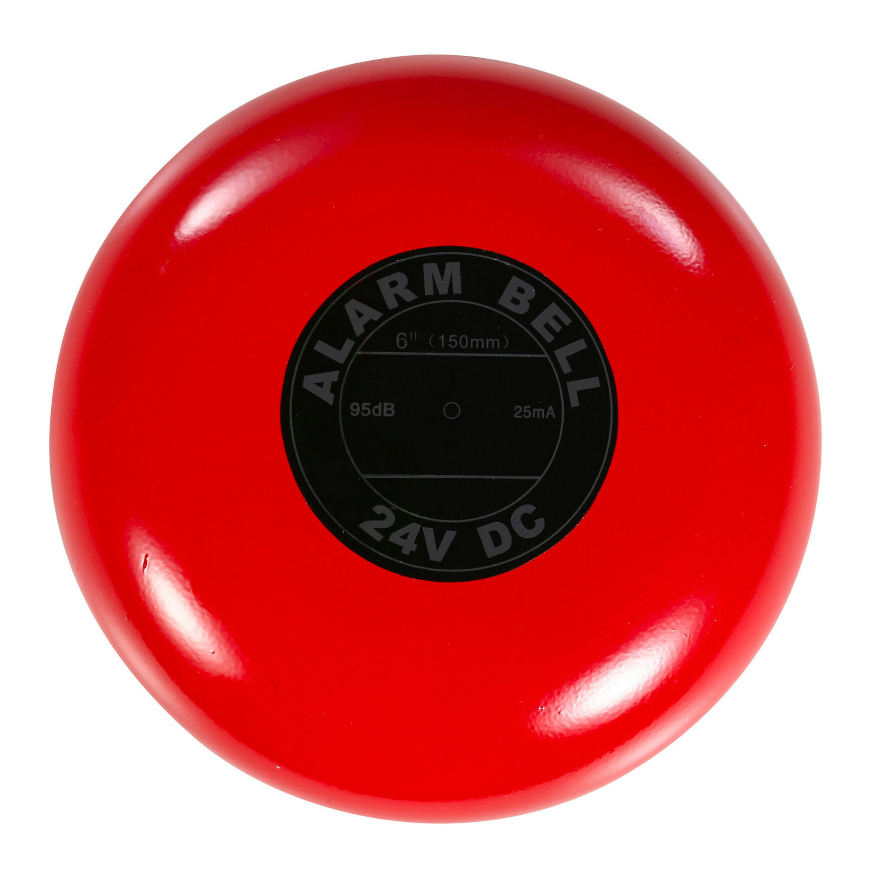 Audible Fire Alarm Motor Bell Voltage 24VDC Size 6" Red Polarized & Supression