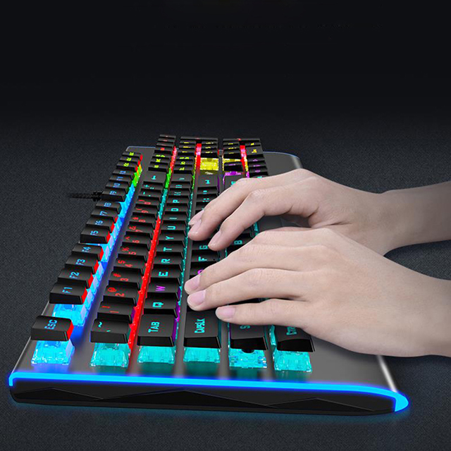 New listing tarantula F2099 104-key computer keyboard mouse and game mechanical keyboard rgb rainbow backlight keyboard