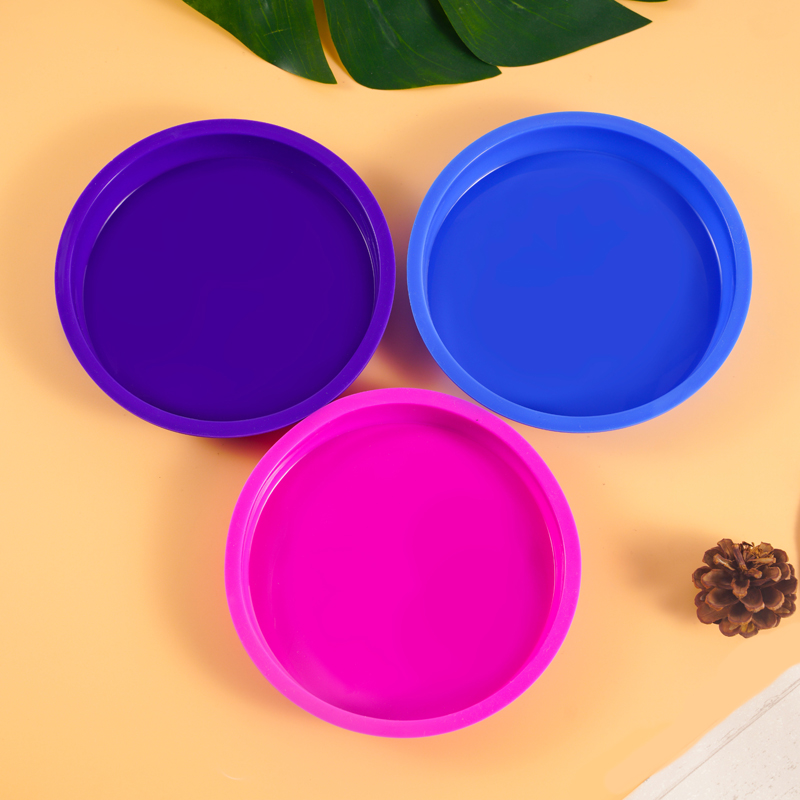 Superior Quality 8 Inch A Set of 4 Cake Bake Pan Food Grade Round Silicone Mold Mini Cake Mold Set