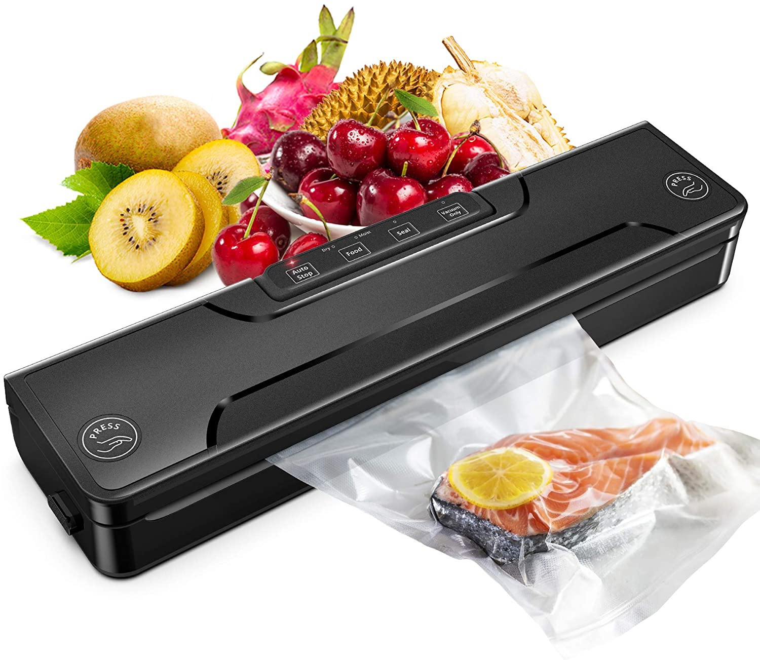 Вакуумный упаковщик пищевых продуктов, автоматическая система вакуумной герметизации для сохранения пищевых продуктов с режимами сухой и влажной пищи и светодиодными индикаторами