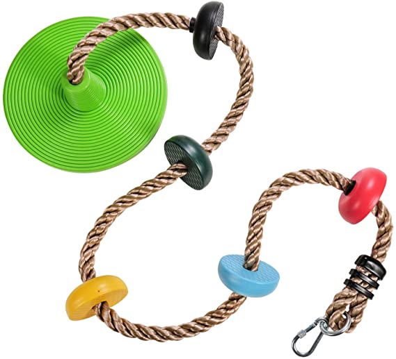 Tree Climbing Rope Kids Disc Swing Seat Tree Swing Disc 6.56 ft For Outdoor Backyard Accessories
