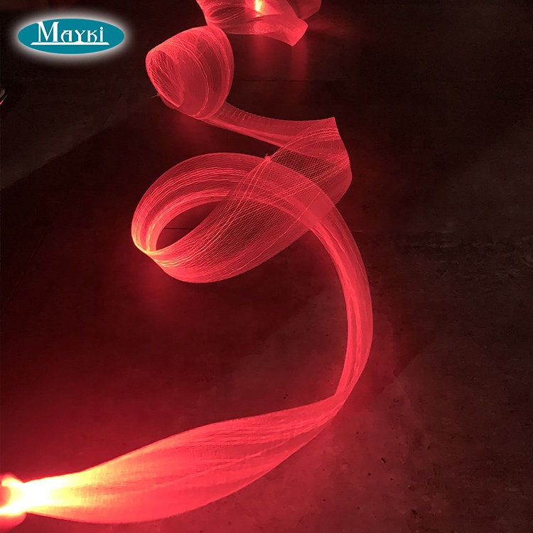 Mayki 105pcs weave 10cm - 50cm width fiber optic mesh ribbon fibre netting light for tree star ceiling sensory room decoration