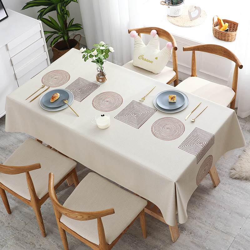 Nordic Print Waterproof Oilproof Restaurant Plastic PVC Table Top Cloth for Home Party Hotel