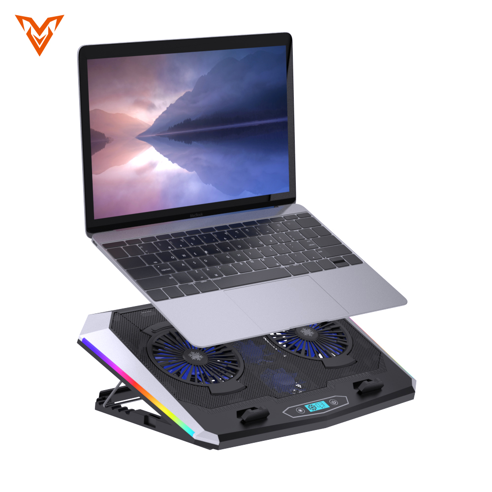 2021 RGB Gaming Cooler Computer Monitor Stand Foldable Laptop Stand Laptop Cooling Pad