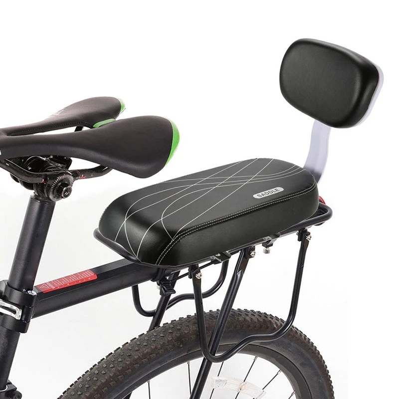 Заднее сиденье для велосипеда MTB, мягкая подушка из искусственной кожи, заднее сиденье, детское сиденье для велосипеда с подставкой для спины