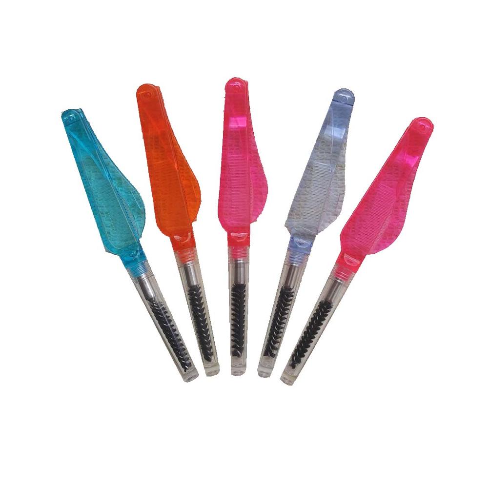 Eyebrow tools mascara brush with folding colorful comb