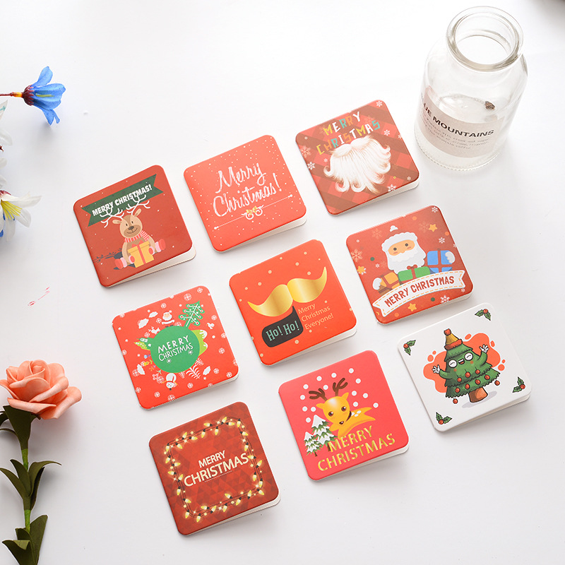 Christmas Blessing Greeting Cards Envelope New Year Postcard Gift Card Xmas Party
