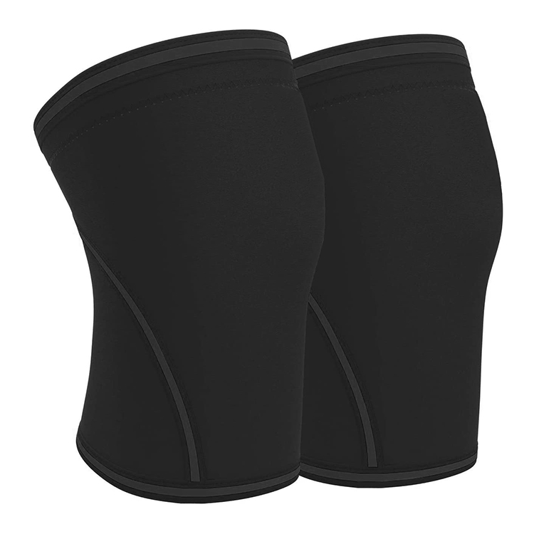 Wholesale Black 7Mm 5Mm Gym Weightlifting Neoprene Compression Sleeves Knee Support Brace