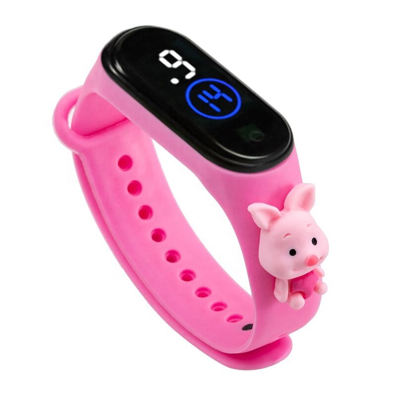 2021 Evertop Hot Selling Waterproof Lovely Cartoon Characters PVC Rubber Strap Kids Watch