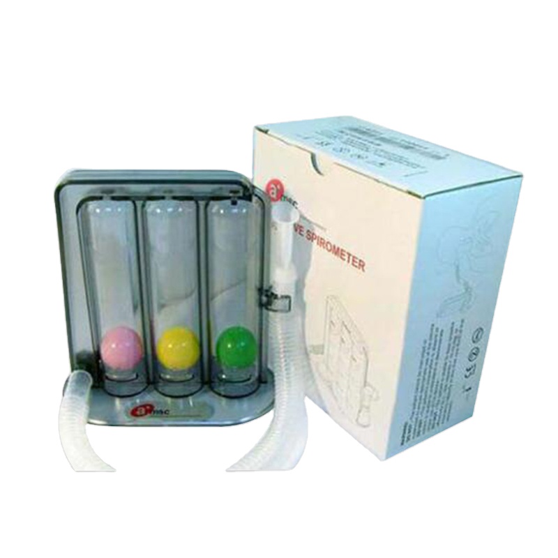 3 ball portable desktop pft filter deep breathing spirometer exerciser