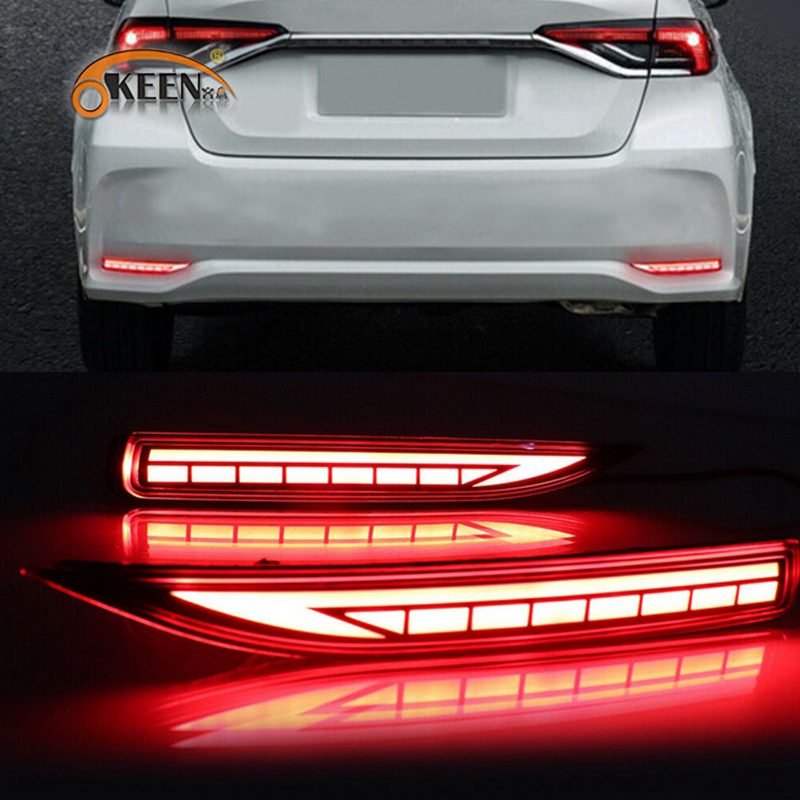 KEEN for 2020 Corolla LED Car Light Auto REAR REFLECTOR LAMP BUMPER LIGHT Tail Light
