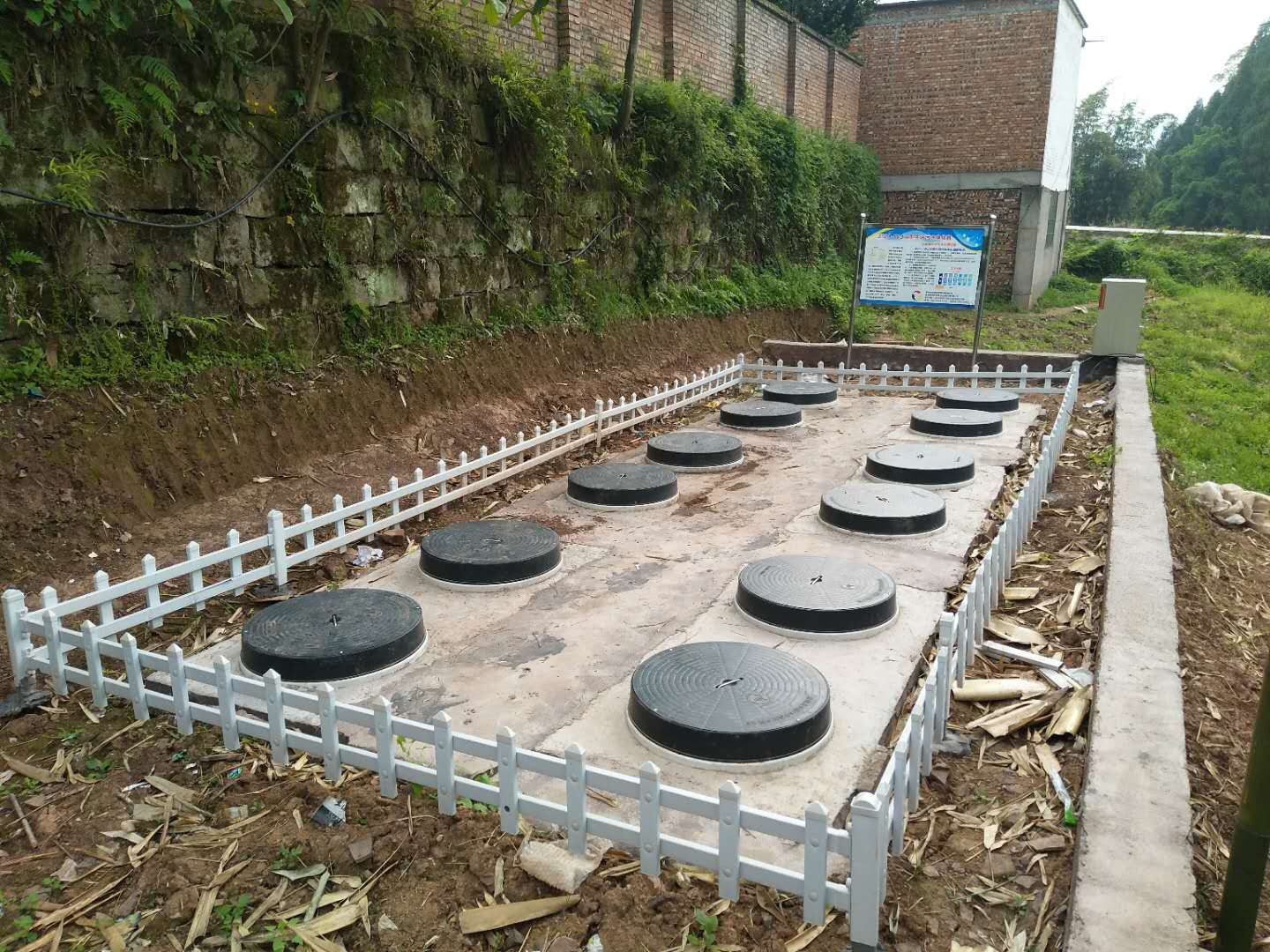 New YuDa 0.5T /Day sewage treatment equipment FRP molded septic tank SMC reaction tank sedimentation tank