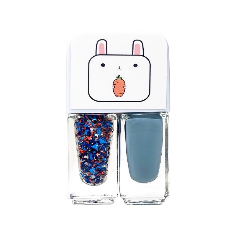 Water-based Nail Polish Set Two Bottles Bright Scrub Can Tear Gemini Women Girl Cute Nail Polish Without Lamp Manicure Tools