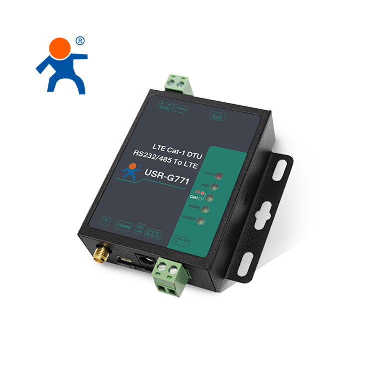 USR-G771-E LTE CAT 1 4G RS232 and RS485 interfaces Serial Cellular Modem with sim card slot