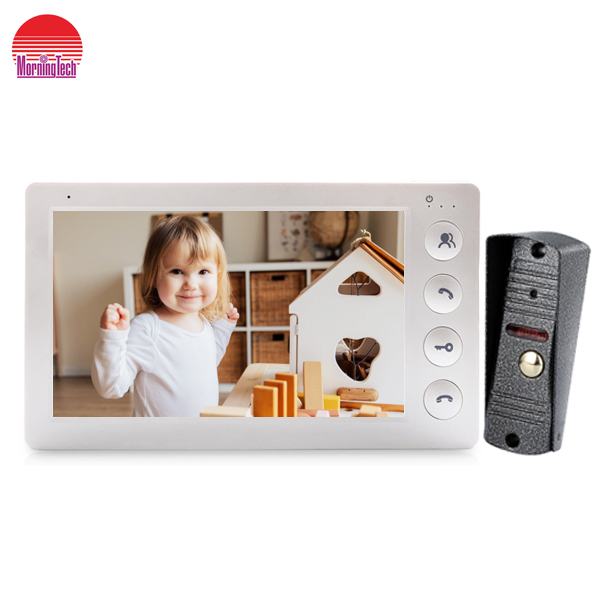 Zhuhai morning Hotsale 7 дюймов видео монитор Интерком 4 провода глазок видео дверной звонок