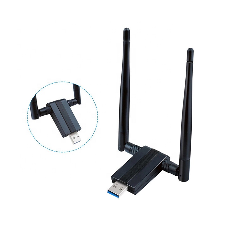 300Mbps 5dBi USB WiFi Adapter Mini Dongle External Wireless LAN Network Card 2.4GHz 802.11n/g/b for PC Computer for Win 7 8 10