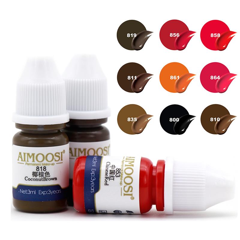 Aimoosi organic microblade micro pigment cosmetic color tattoo pigmentos microblading pigment ink