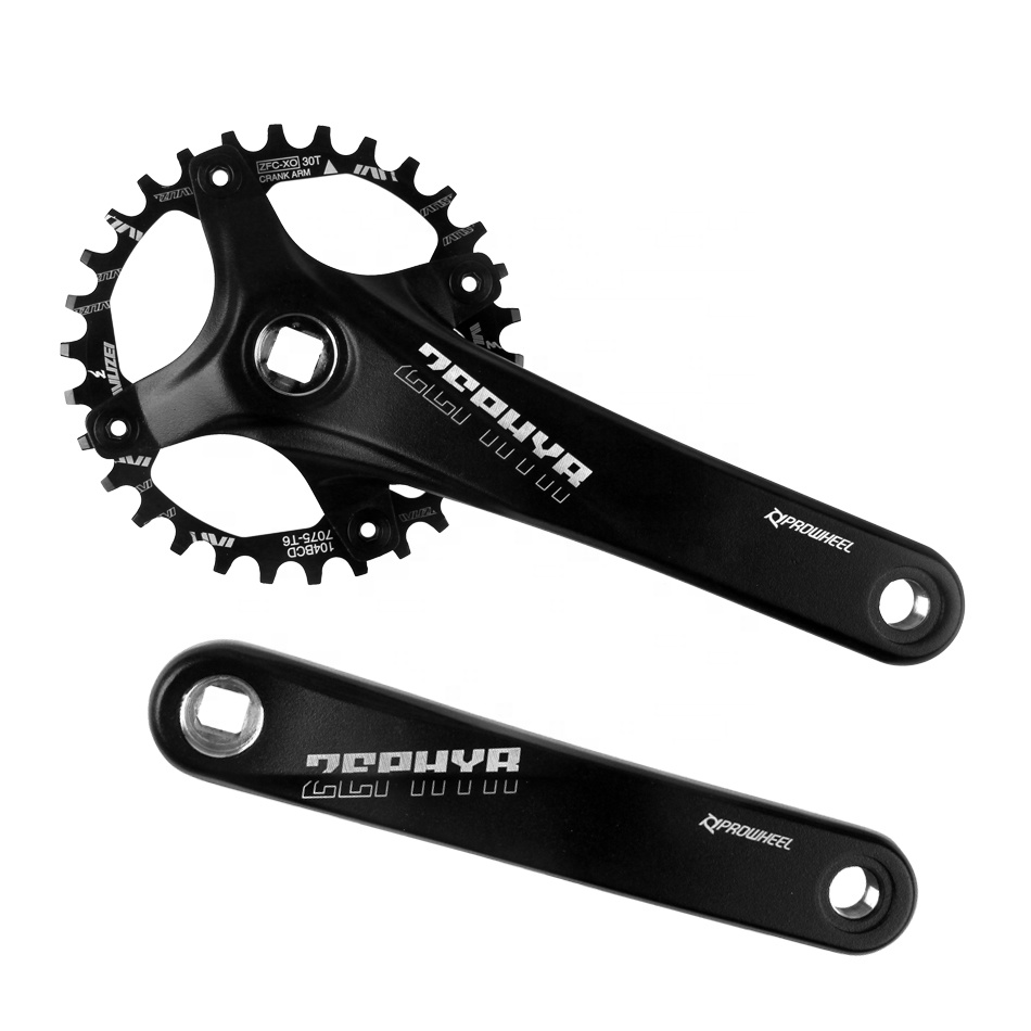 Prowheel mtb bicycle crankset 104BCD square hole 170mm 175mm mountain bike crank 32T 34T 36T 38T round narrow wide sprockets
