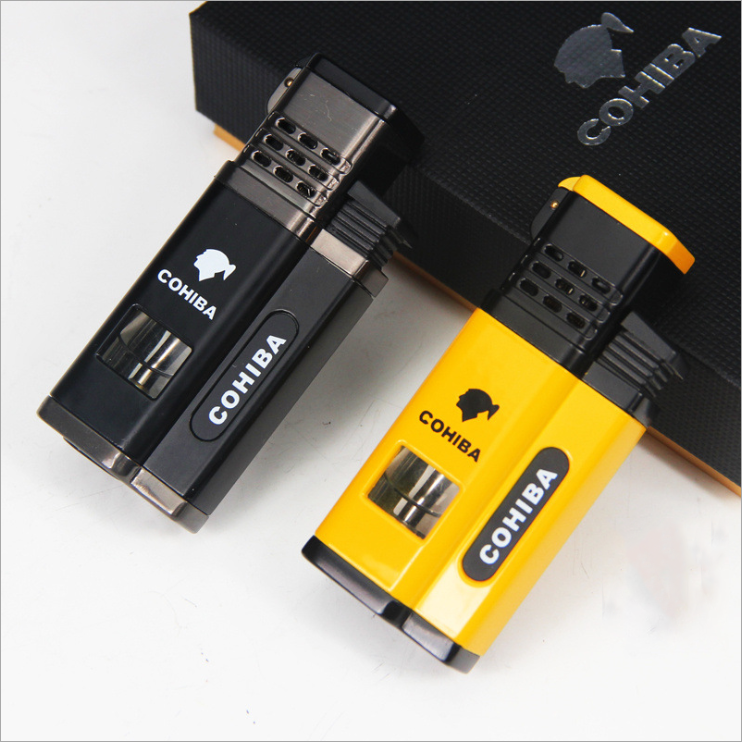 Cohiba Трехместный Факел Jet Blue Flame многоразового прикуривателя