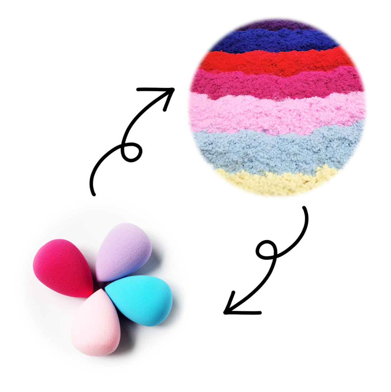 Promotional top quality flock velvet powder use ice silk nylon for underwear
