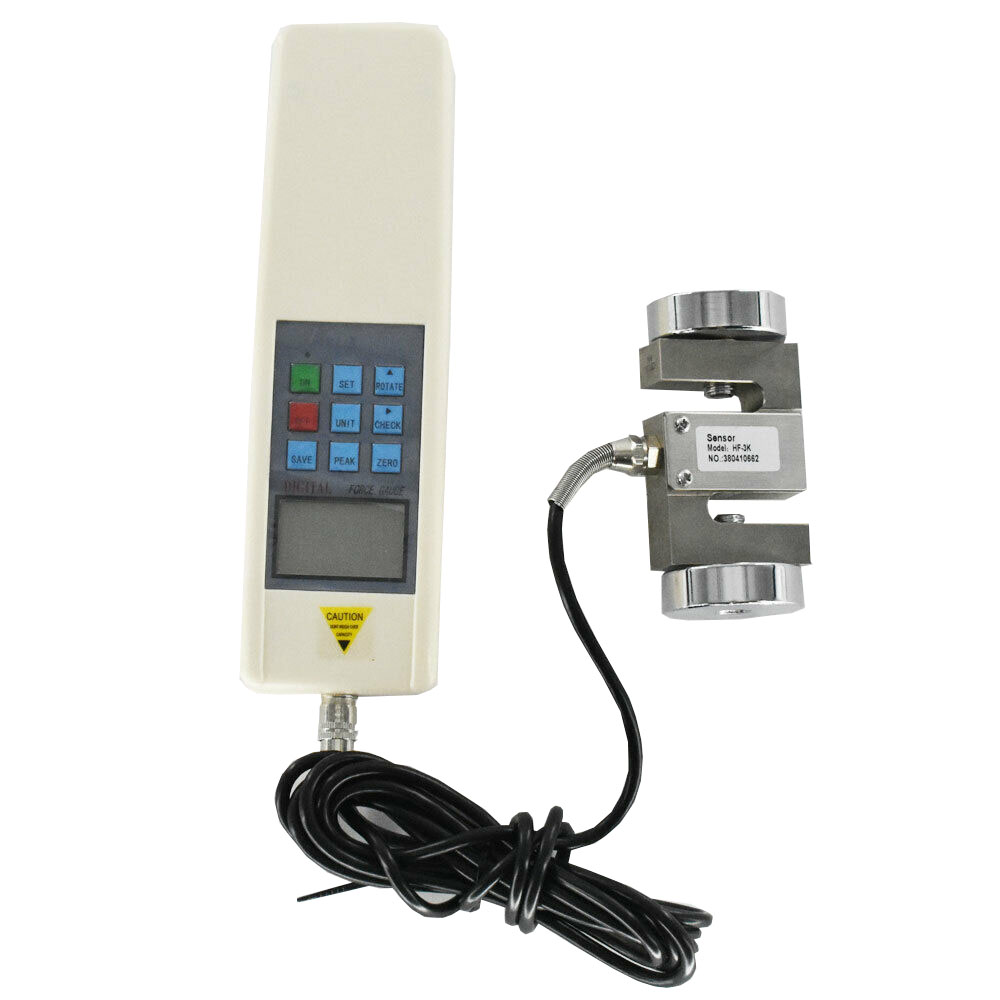 Digital Force Gauge Meter Push Pull Gauge with Peak Load Value 5000N 500Kg 1100Lb
