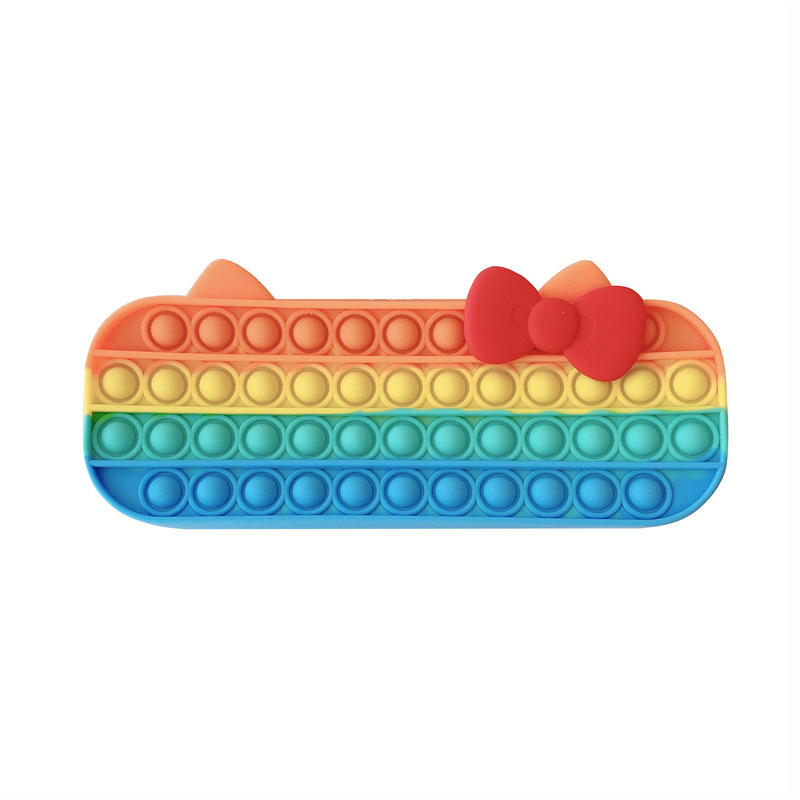 Cute cat Zipper Pencil Case Popper Toy Pencil Case Pop it Pencil Box Bubble Stationery Storage Bag